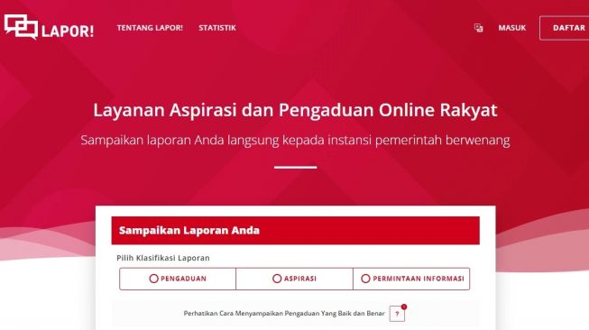 Situs lapor.go.id